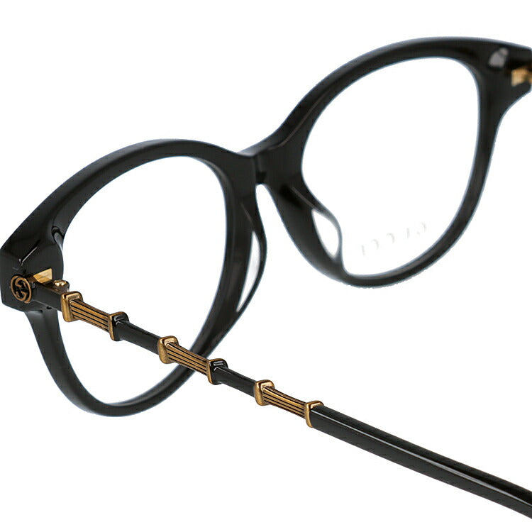 グッチ メガネフレーム 伊達メガネ アジアンフィット GUCCI GG0658OA 001 53サイズ ウェリントン ユニセックス メンズ レディース メタル バンブー ラッピング無料
