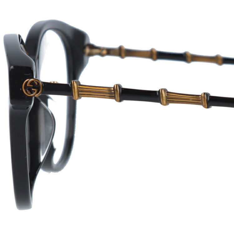 グッチ メガネフレーム 伊達メガネ アジアンフィット GUCCI GG0658OA 001 53サイズ ウェリントン ユニセックス メンズ レディース メタル バンブー ラッピング無料