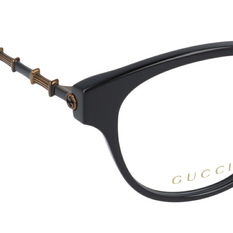 グッチ メガネフレーム 伊達メガネ アジアンフィット GUCCI GG0658OA 001 53サイズ ウェリントン ユニセックス メンズ レディース メタル バンブー ラッピング無料