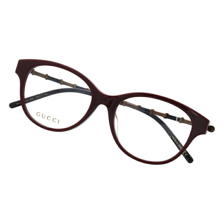 グッチ メガネフレーム 伊達メガネ アジアンフィット GUCCI GG0658OA 004 53サイズ ウェリントン ユニセックス メンズ レディース メタル バンブー ラッピング無料
