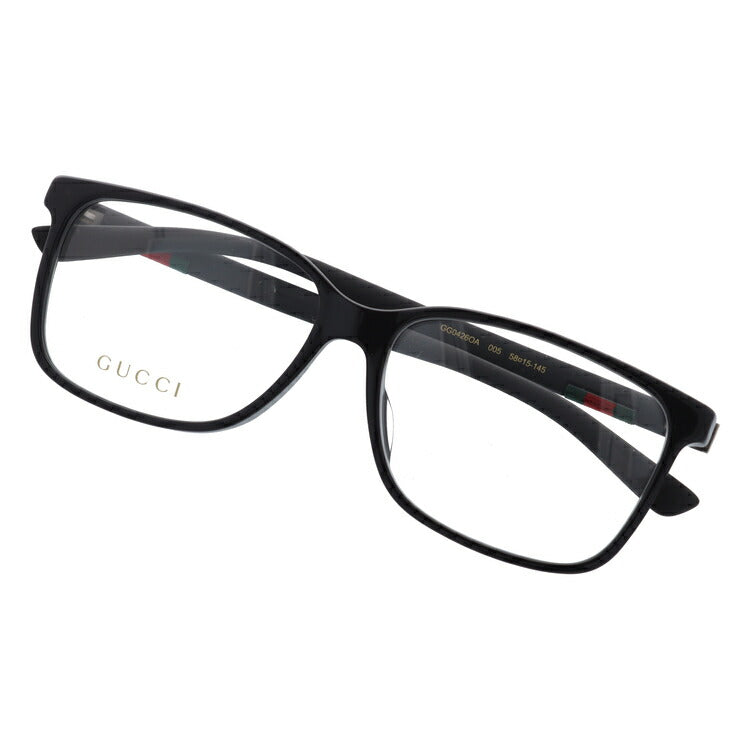 グッチ メガネフレーム 伊達メガネ アジアンフィット GUCCI GG0426OA 005 58サイズ スクエア ユニセックス メンズ レディース ウェブストライプ ラッピング無料
