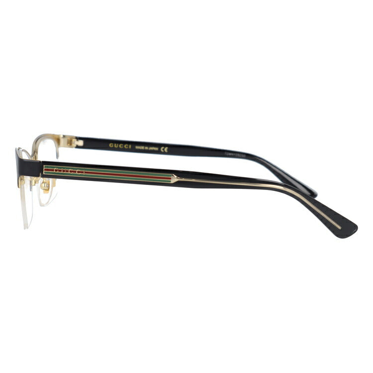 グッチ メガネフレーム 伊達メガネ アジアンフィット GUCCI GG0387OJ 001 55サイズ スクエア ユニセックス メンズ レディース ウェブストライプ ラッピング無料