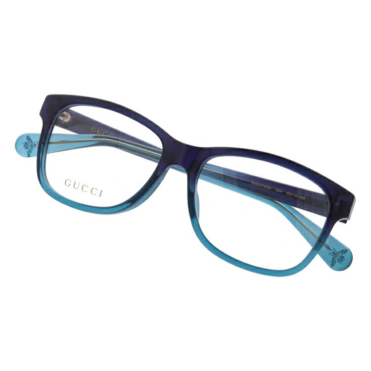 グッチ メガネフレーム 伊達メガネ アジアンフィット GUCCI GG0374OA 004 55サイズ ウェリントン ユニセックス メンズ レディース ビー 蜂 インターロッキング GG ラッピング無料