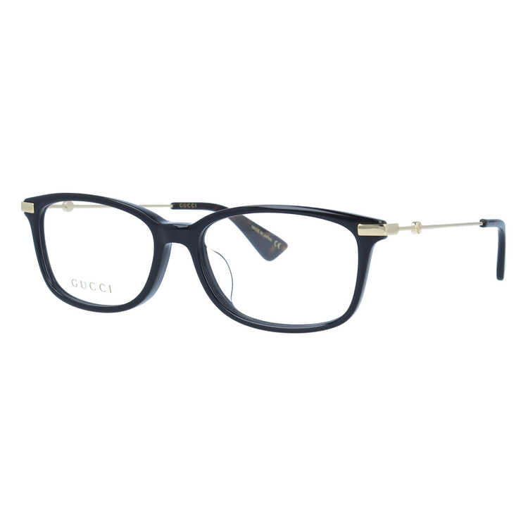グッチ メガネフレーム 伊達メガネ アジアンフィット GUCCI GG0112OA 001 53サイズ スクエア ユニセックス メンズ レディース 日本製 インターロッキングG ビー(蜂)