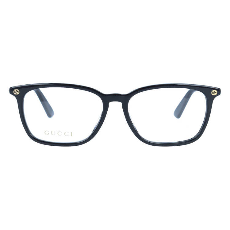 グッチ メガネフレーム 伊達メガネ アジアンフィット GUCCI GG0156OA 001 54サイズ スクエア ユニセックス メンズ レディース イタリア製 インターロッキングG ビー(蜂)