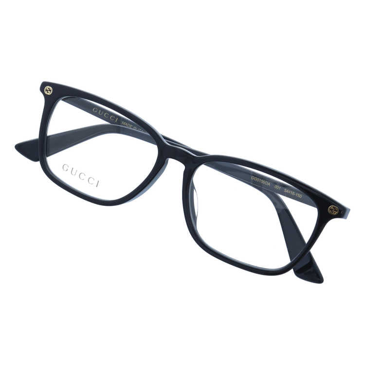 グッチ メガネフレーム 伊達メガネ アジアンフィット GUCCI GG0156OA 001 54サイズ スクエア ユニセックス メンズ レディース イタリア製 インターロッキングG ビー(蜂)