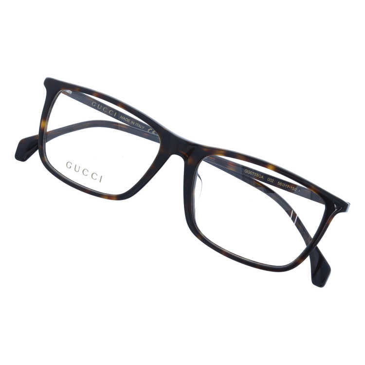 グッチ メガネフレーム 伊達メガネ アジアンフィット GUCCI GG0758OA 002 56サイズ スクエア ユニセックス メンズ レディース イタリア製