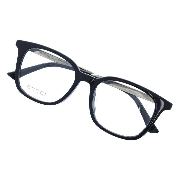 グッチ メガネフレーム 伊達メガネ アジアンフィット GUCCI GG0831OA 001 52サイズ ウェリントン ユニセックス メンズ レディース イタリア製 シェリーライン