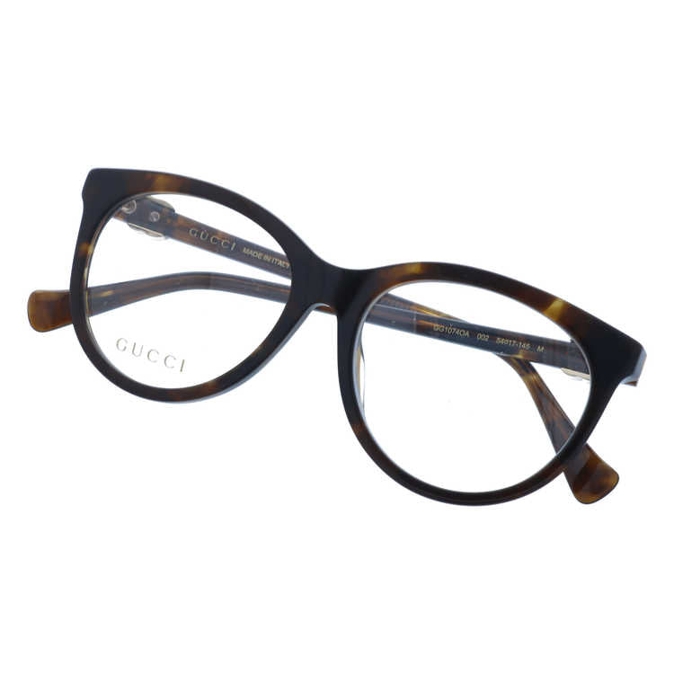 グッチ メガネフレーム 伊達メガネ アジアンフィット GUCCI GG1074OA 002 54サイズ バタフライ メンズ レディースキャッツアイ ダブルG GGマーモント イタリア製