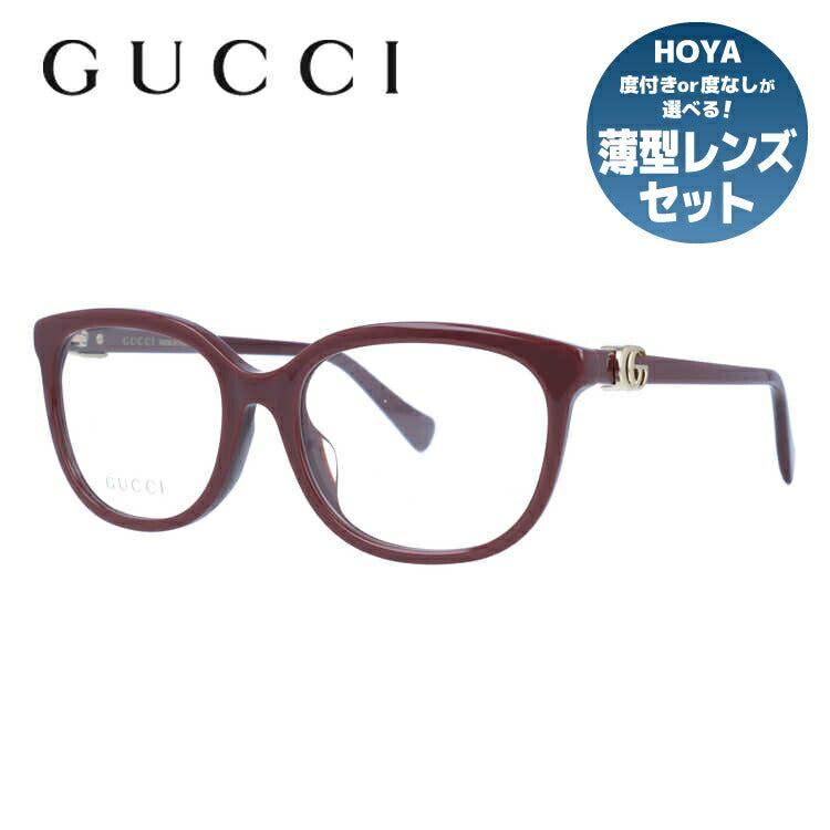 グッチ メガネフレーム 伊達メガネ アジアンフィット GUCCI GG1075OA 003 54サイズ ウェリントン メンズ レディース ダブルG GGマーモント イタリア製