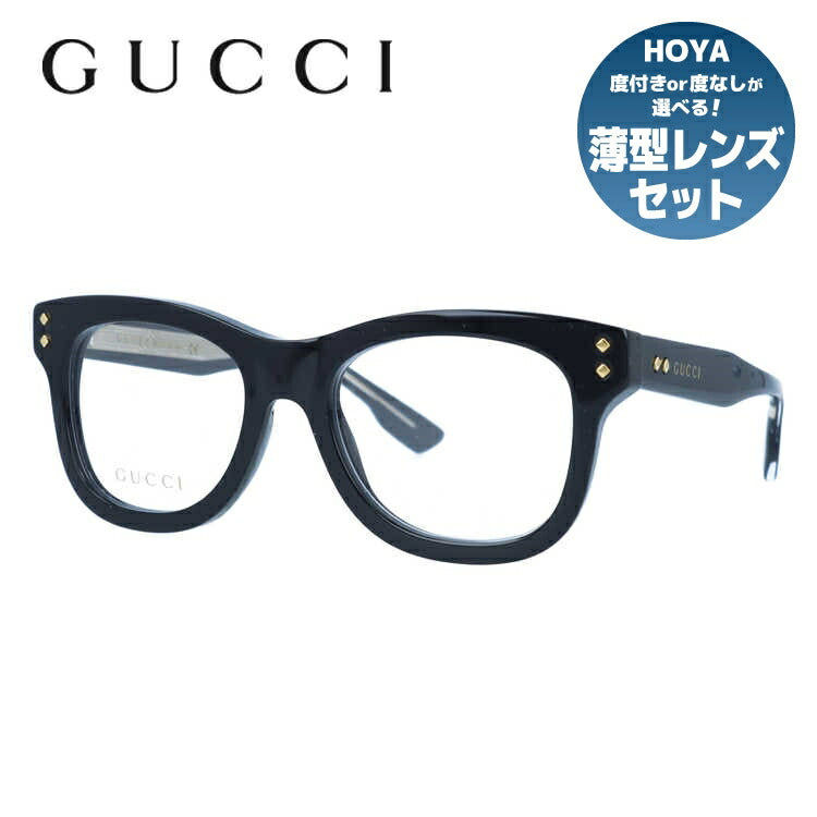 グッチ メガネフレーム 伊達メガネ レギュラーフィット GUCCI GG1086O 001 51サイズ ウェリントン メンズ レディース イタリア製