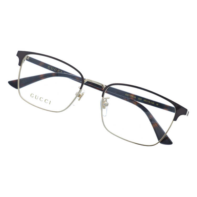 グッチ メガネフレーム 伊達メガネ GUCCI GG1124OA 002 55サイズ ウェリントン メンズ レディース シェリーライン ウェブライン 日本製