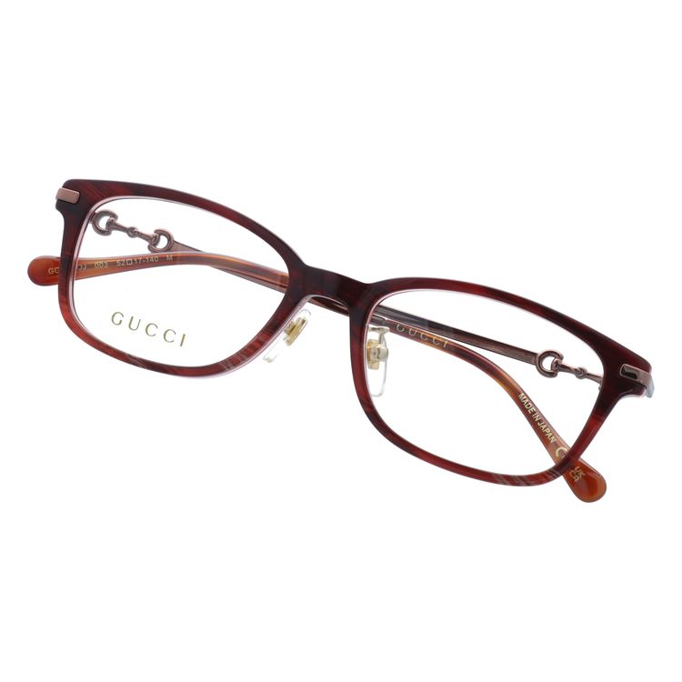 グッチ メガネフレーム 伊達メガネ GUCCI GG1129OJ 003 52サイズ レクタングル メンズ レディース ホースビット 日本製