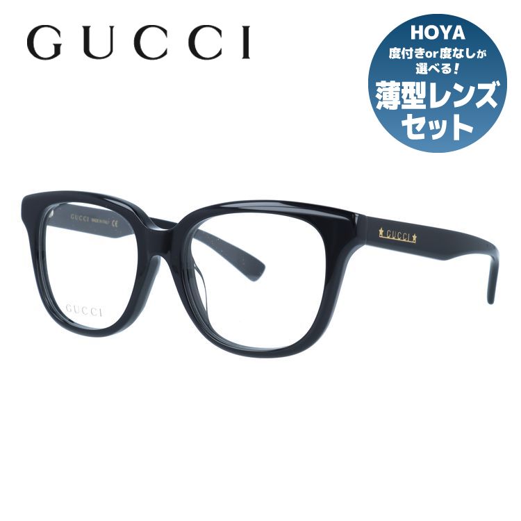 グッチ メガネフレーム 伊達メガネ アジアンフィット GUCCI GG1173OA 001 53サイズ ウェリントン型 ユニセックス メンズ レディース