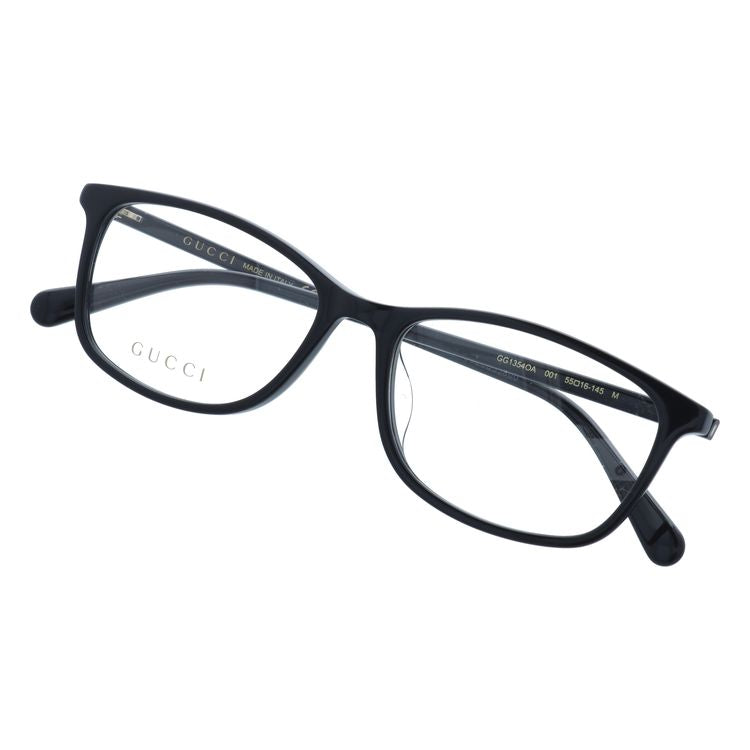 グッチ メガネフレーム インターロッキングG 伊達メガネ アジアンフィット GUCCI GG1354OA 001 55サイズ スクエア型 ユニセックス メンズ レディース