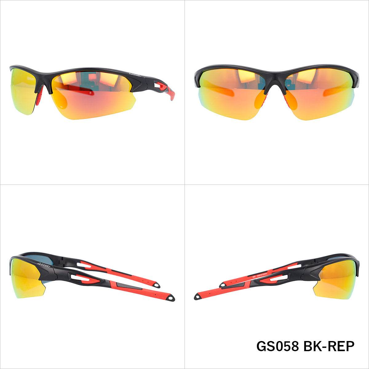 ジェリー 偏光サングラス ミラーレンズ アジアンフィット(フレキシブルノーズパッド) GERRY G058 74サイズ 全4カラー スポーツ型 ポラライズド 乱反射をカットしてクリアな視界へ ユニセックス メンズ レディース