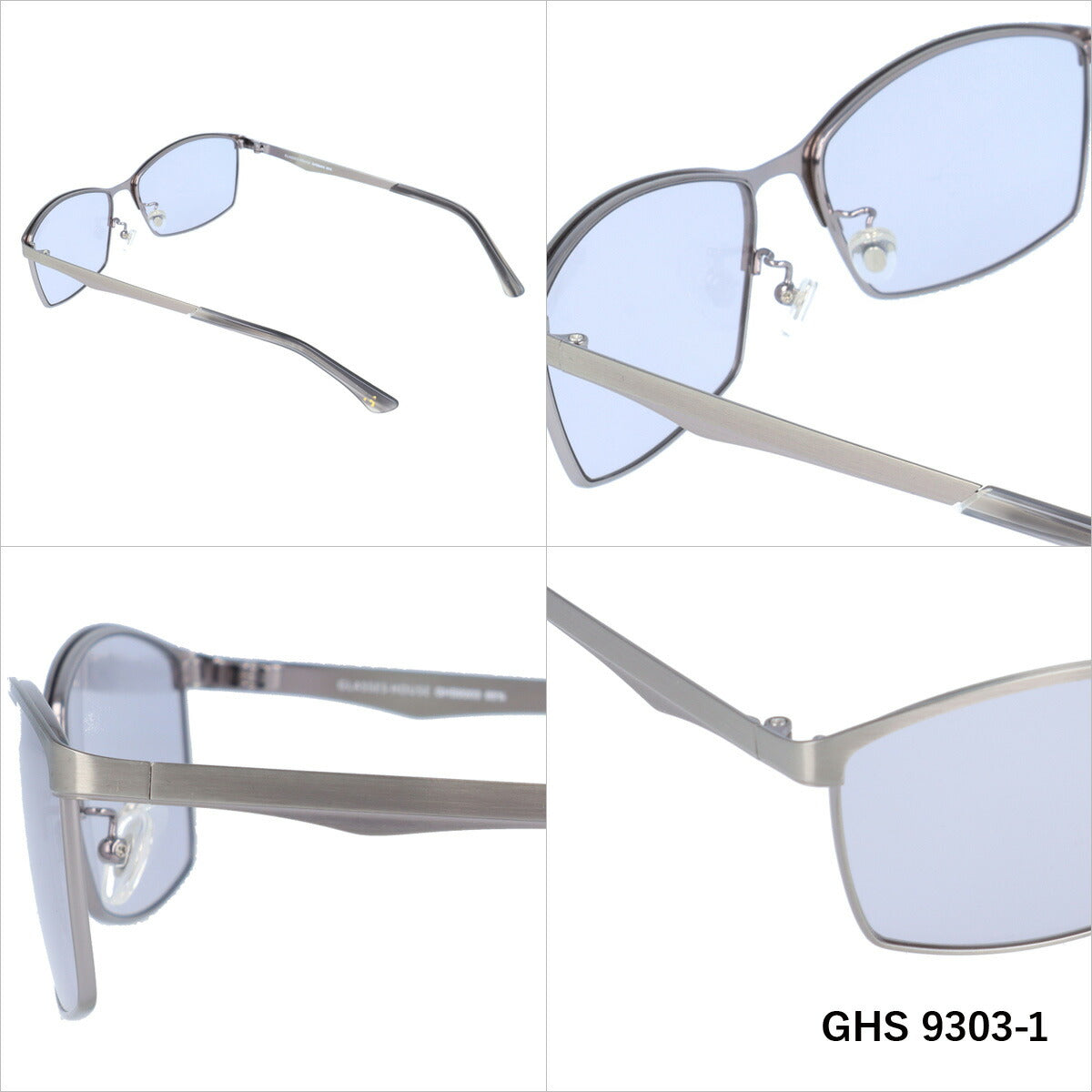 おしゃれ サングラス GLASSES HOUSE グラスハウス GHS 9303 全3色 58サイズ アジアンフィット スクエア型 メンズ レディース UVカット 紫外線 対策 ブランド 眼鏡 メガネ アイウェア 人気 おすすめ ラッピング無料