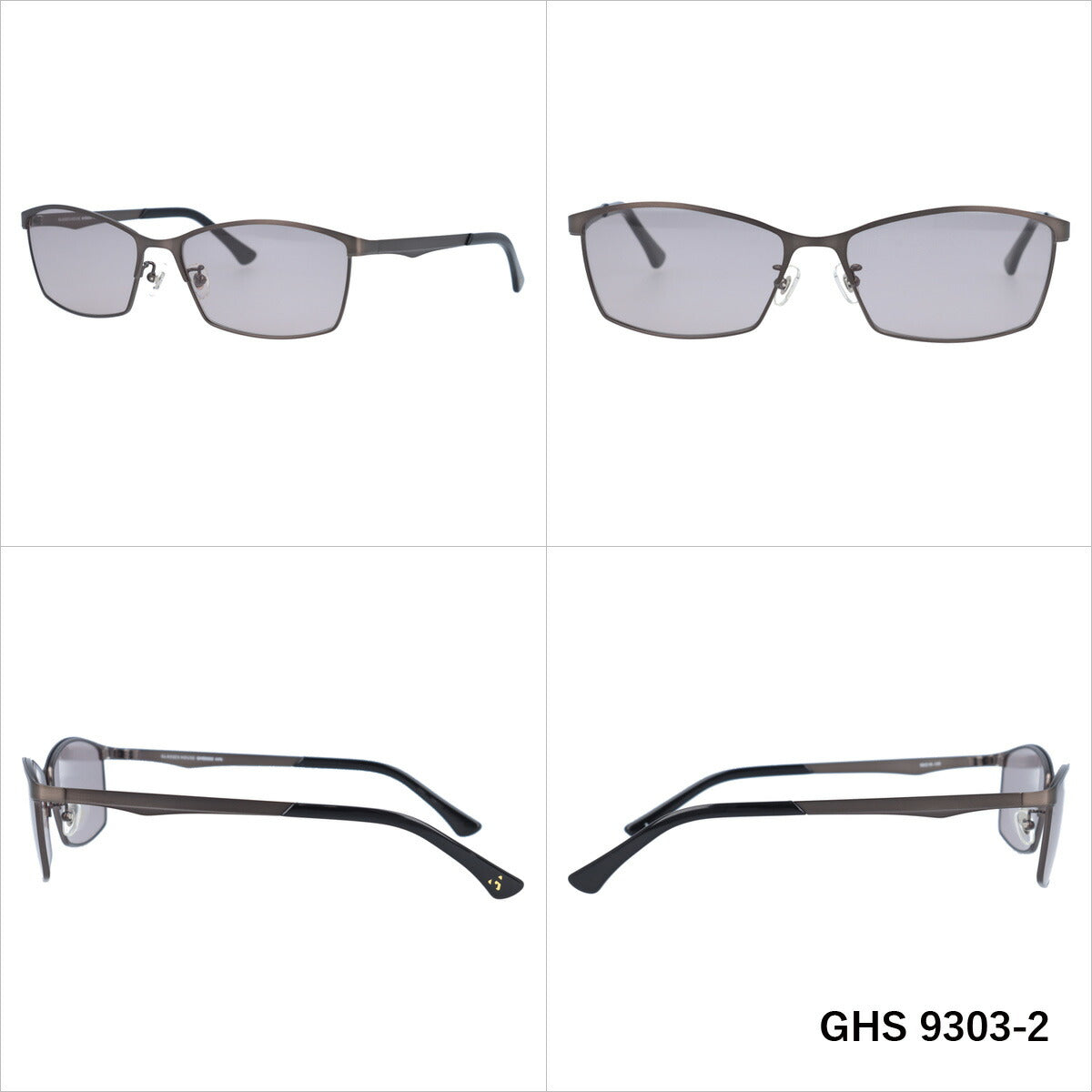 おしゃれ サングラス GLASSES HOUSE グラスハウス GHS 9303 全3色 58サイズ アジアンフィット スクエア型 メンズ レディース UVカット 紫外線 対策 ブランド 眼鏡 メガネ アイウェア 人気 おすすめ ラッピング無料