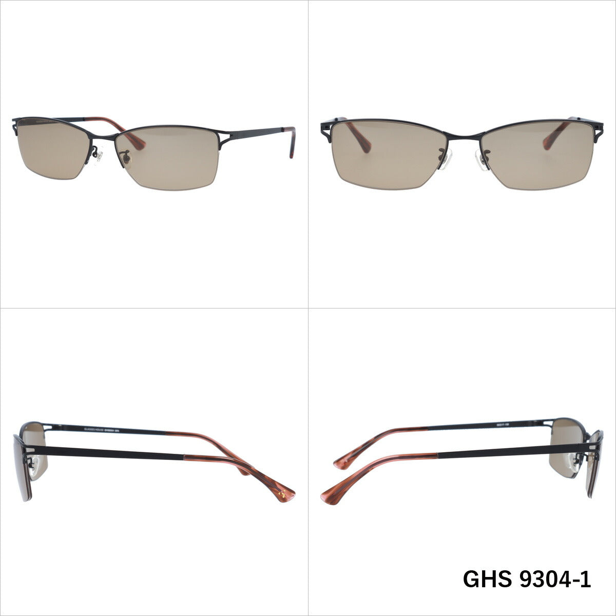 おしゃれ サングラス GLASSES HOUSE グラスハウス GHS 9304 全3色 59サイズ アジアンフィット スクエア型 メンズ レディース UVカット 紫外線 対策 ブランド 眼鏡 メガネ アイウェア 人気 おすすめ ラッピング無料