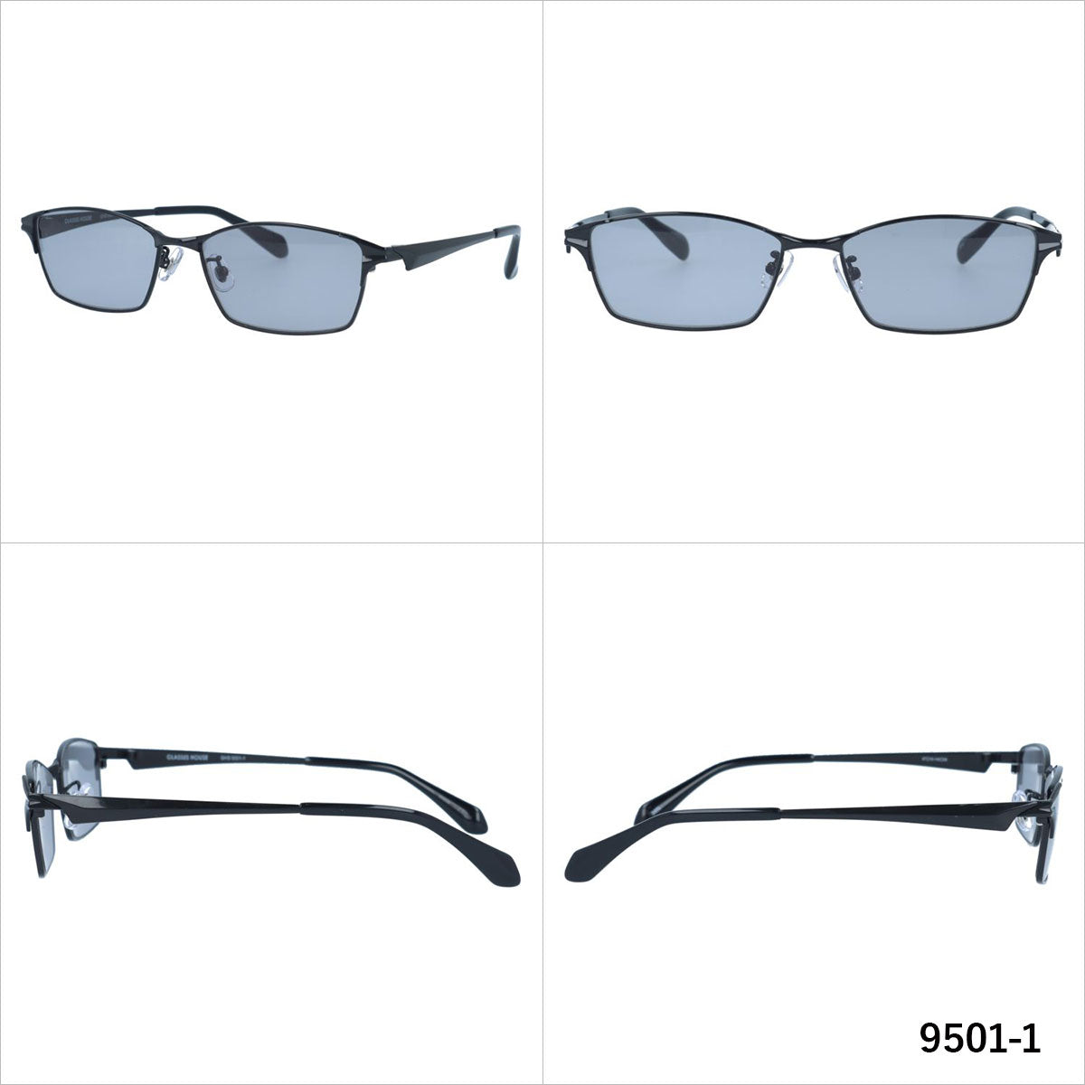 グラスハウス サングラス アジアンフィット(フルフィット) 調整可能ノーズパッド(クリングス) GLASSES HOUSE GHS 9501 57サイズ スクエア型 ユニセックス メンズ レディース