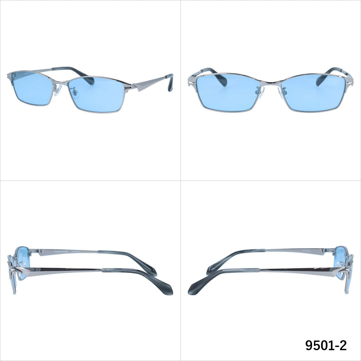 グラスハウス サングラス アジアンフィット(フルフィット) 調整可能ノーズパッド(クリングス) GLASSES HOUSE GHS 9501 57サイズ スクエア型 ユニセックス メンズ レディース