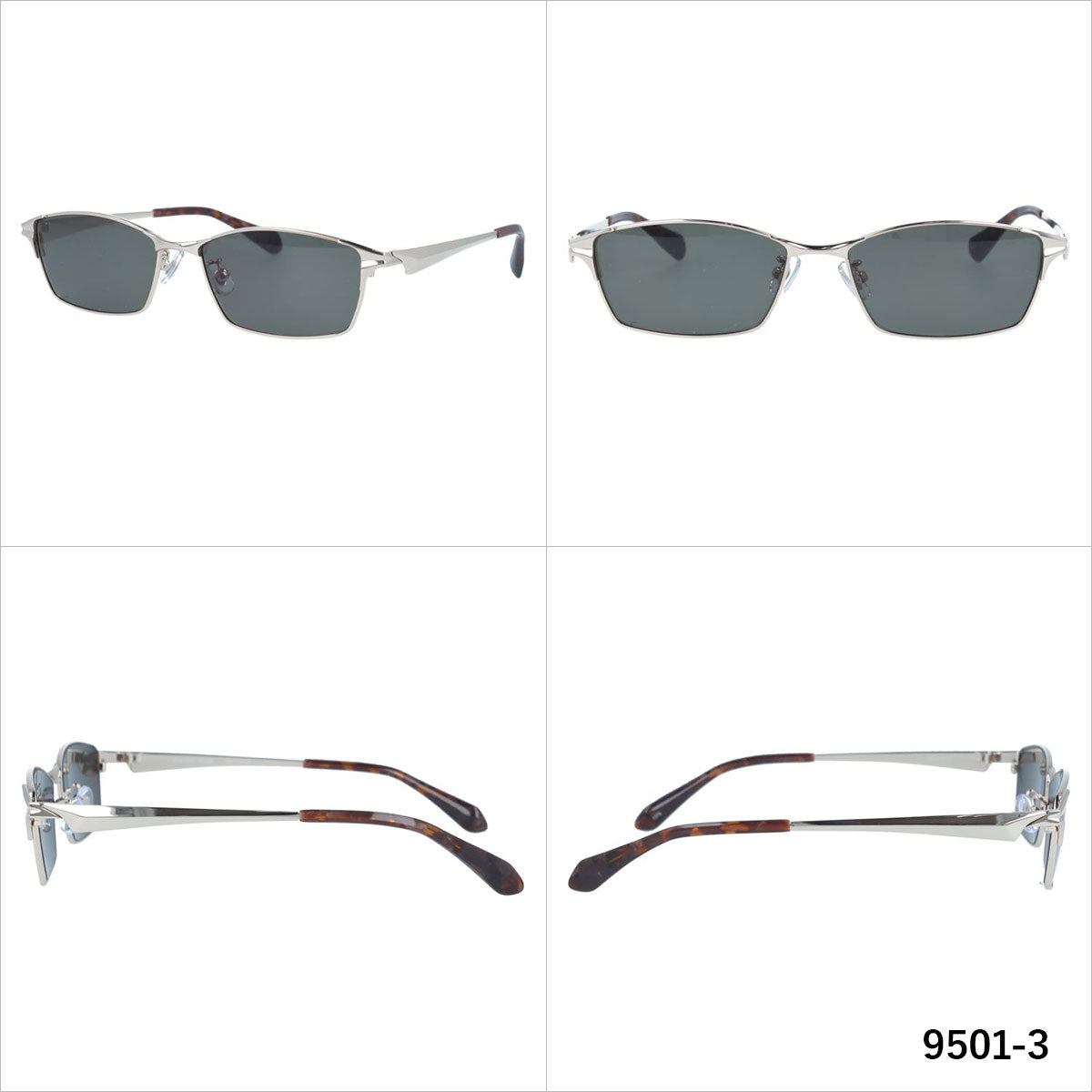 グラスハウス サングラス アジアンフィット(フルフィット) 調整可能ノーズパッド(クリングス) GLASSES HOUSE GHS 9501 57サイズ スクエア型 ユニセックス メンズ レディース