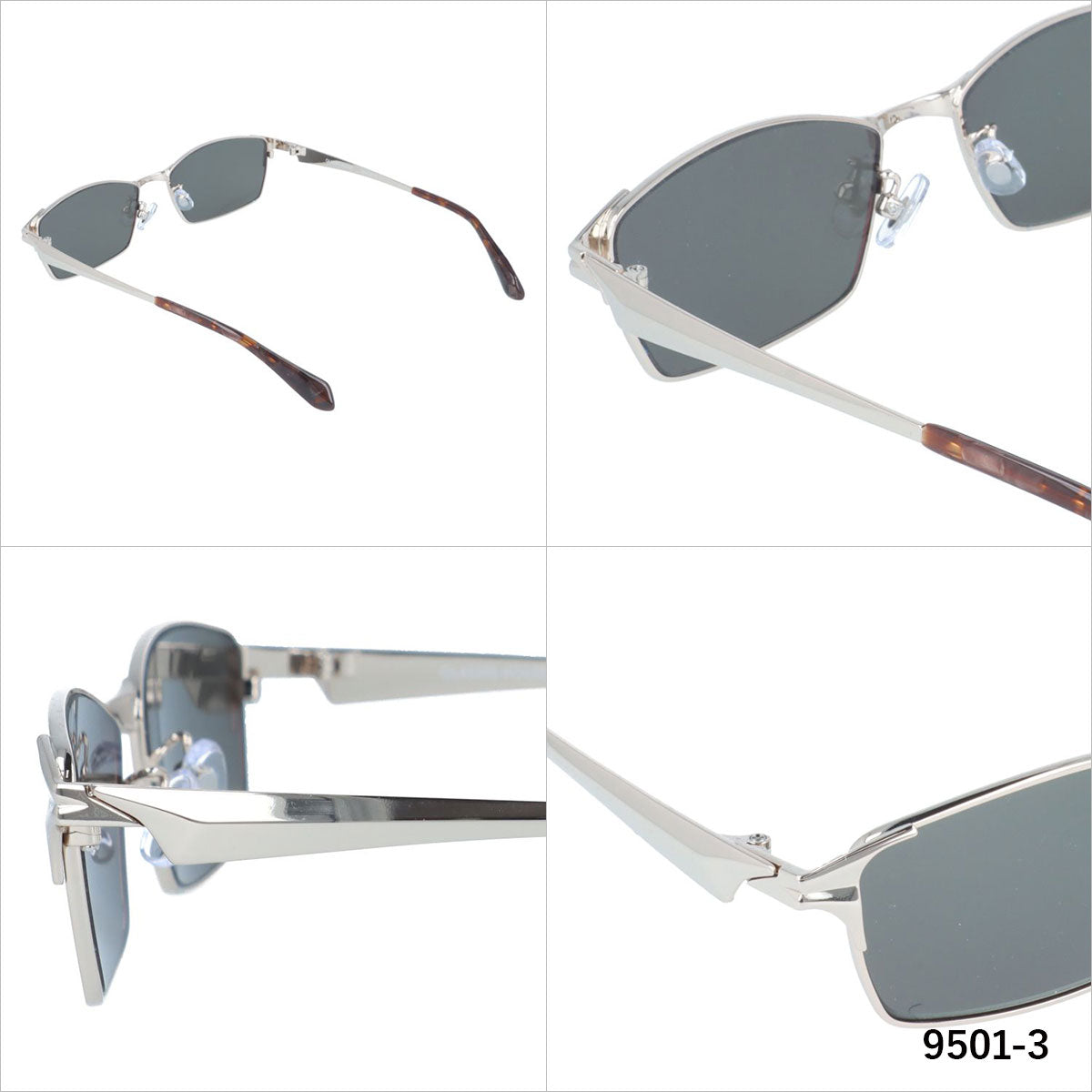 グラスハウス サングラス アジアンフィット(フルフィット) 調整可能ノーズパッド(クリングス) GLASSES HOUSE GHS 9501 57サイズ スクエア型 ユニセックス メンズ レディース