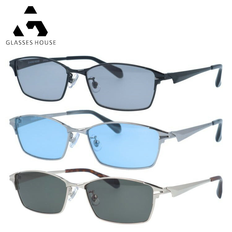 グラスハウス サングラス アジアンフィット(フルフィット) 調整可能ノーズパッド(クリングス) GLASSES HOUSE GHS 9501 57サイズ スクエア型 ユニセックス メンズ レディース