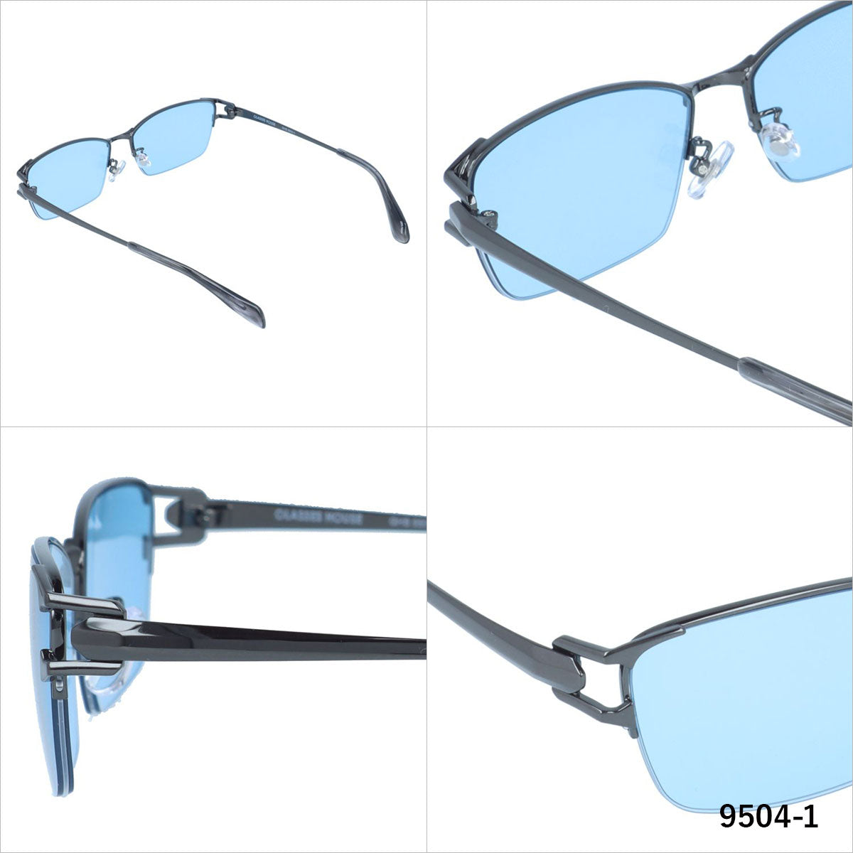 グラスハウス サングラス アジアンフィット(フルフィット) 調整可能ノーズパッド(クリングス) GLASSES HOUSE GHS 9504 57サイズ スクエア型 ユニセックス メンズ レディース