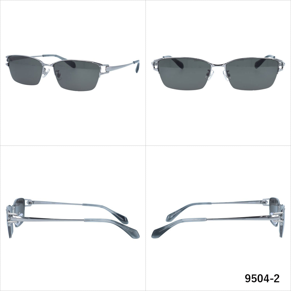 グラスハウス サングラス アジアンフィット(フルフィット) 調整可能ノーズパッド(クリングス) GLASSES HOUSE GHS 9504 57サイズ スクエア型 ユニセックス メンズ レディース