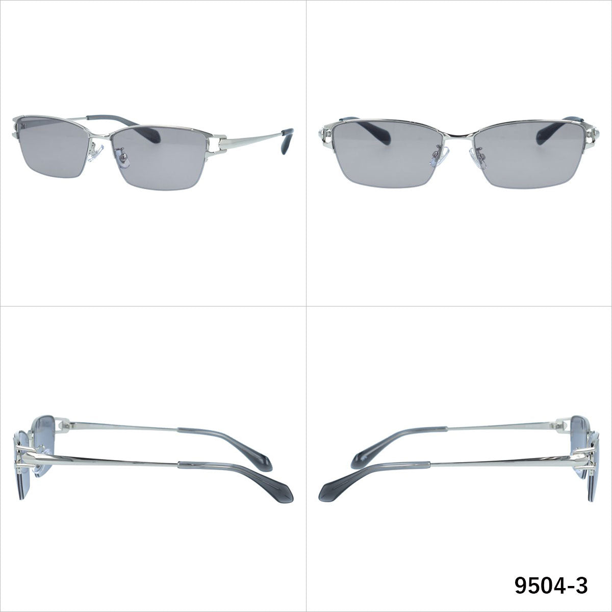 グラスハウス サングラス アジアンフィット(フルフィット) 調整可能ノーズパッド(クリングス) GLASSES HOUSE GHS 9504 57サイズ スクエア型 ユニセックス メンズ レディース