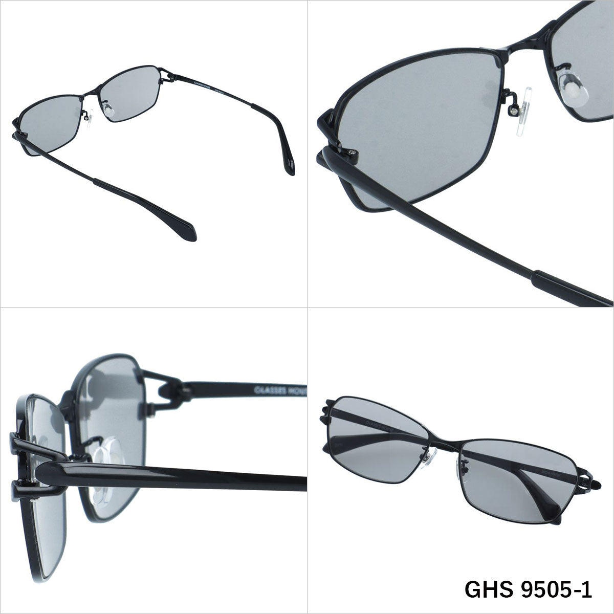 グラスハウス サングラス アジアンフィット(フルフィット) 調整可能ノーズパッド(クリングス) GLASSES HOUSE GHS 9505 59サイズ 全3カラー スクエア型 ユニセックス メンズ レディース 国内正規品