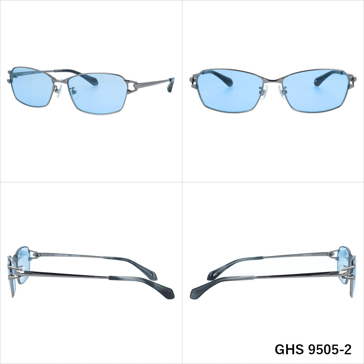グラスハウス サングラス アジアンフィット(フルフィット) 調整可能ノーズパッド(クリングス) GLASSES HOUSE GHS 9505 59サイズ 全3カラー スクエア型 ユニセックス メンズ レディース 国内正規品