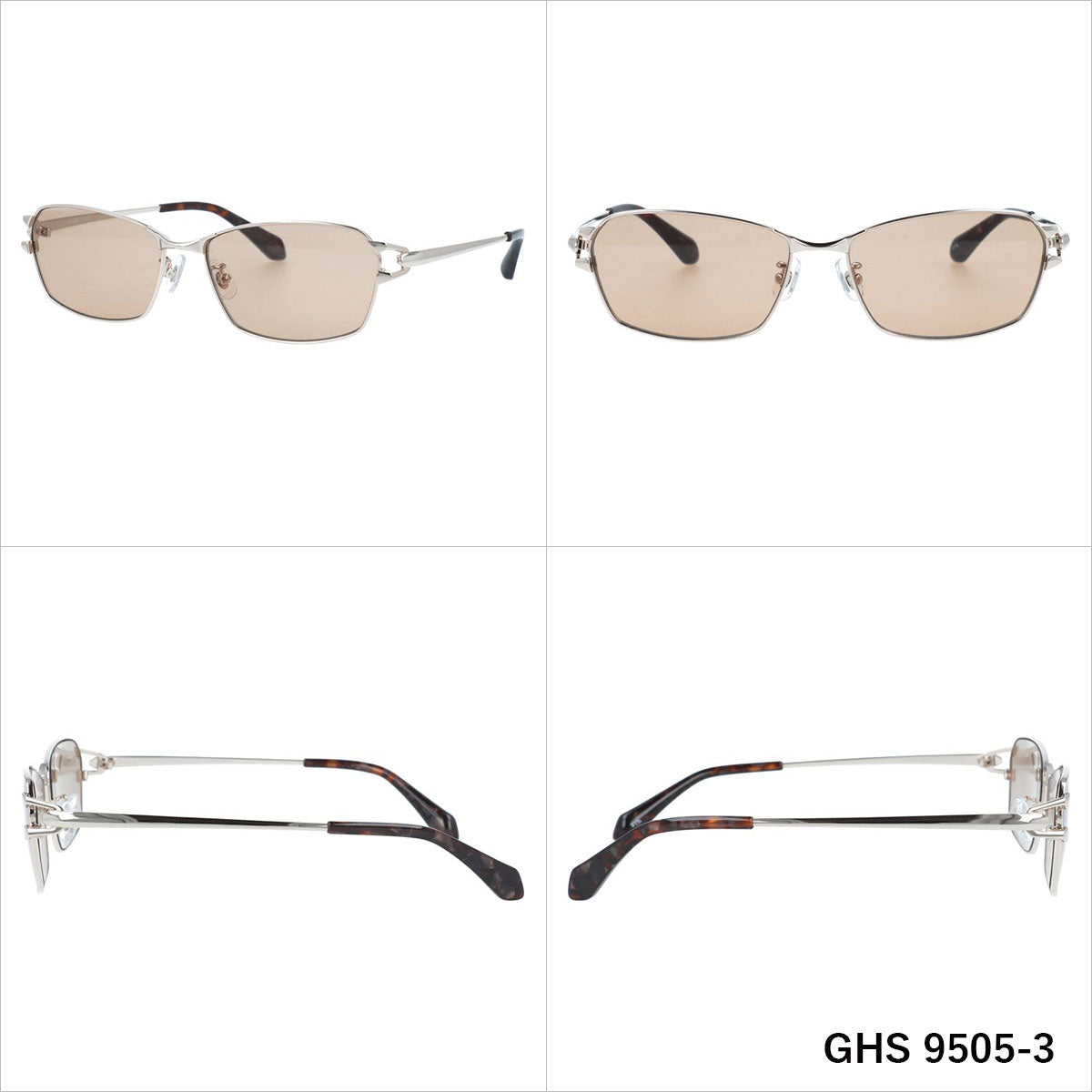 グラスハウス サングラス アジアンフィット(フルフィット) 調整可能ノーズパッド(クリングス) GLASSES HOUSE GHS 9505 59サイズ 全3カラー スクエア型 ユニセックス メンズ レディース 国内正規品