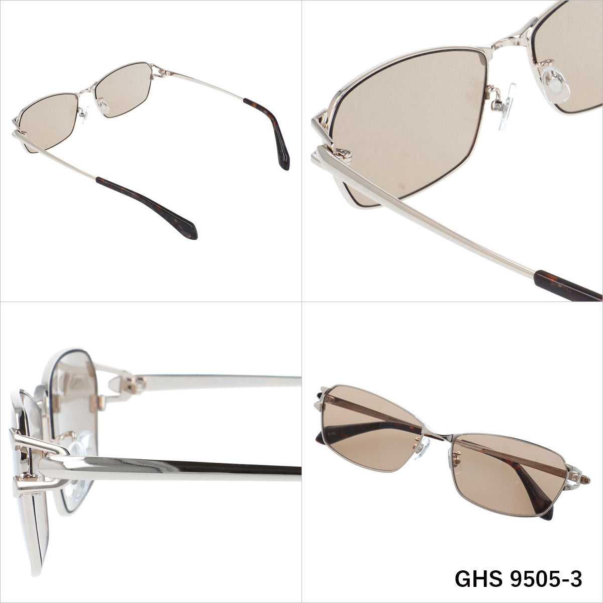 グラスハウス サングラス アジアンフィット(フルフィット) 調整可能ノーズパッド(クリングス) GLASSES HOUSE GHS 9505 59サイズ 全3カラー スクエア型 ユニセックス メンズ レディース 国内正規品