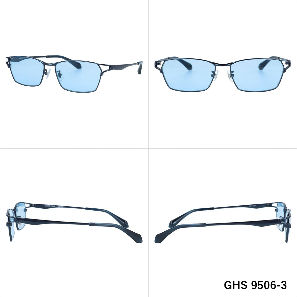 グラスハウス サングラス アジアンフィット(フルフィット) 調整可能ノーズパッド(クリングス) GLASSES HOUSE GHS 9506 58サイズ 全3カラー スクエア型 ユニセックス メンズ レディース 国内正規品