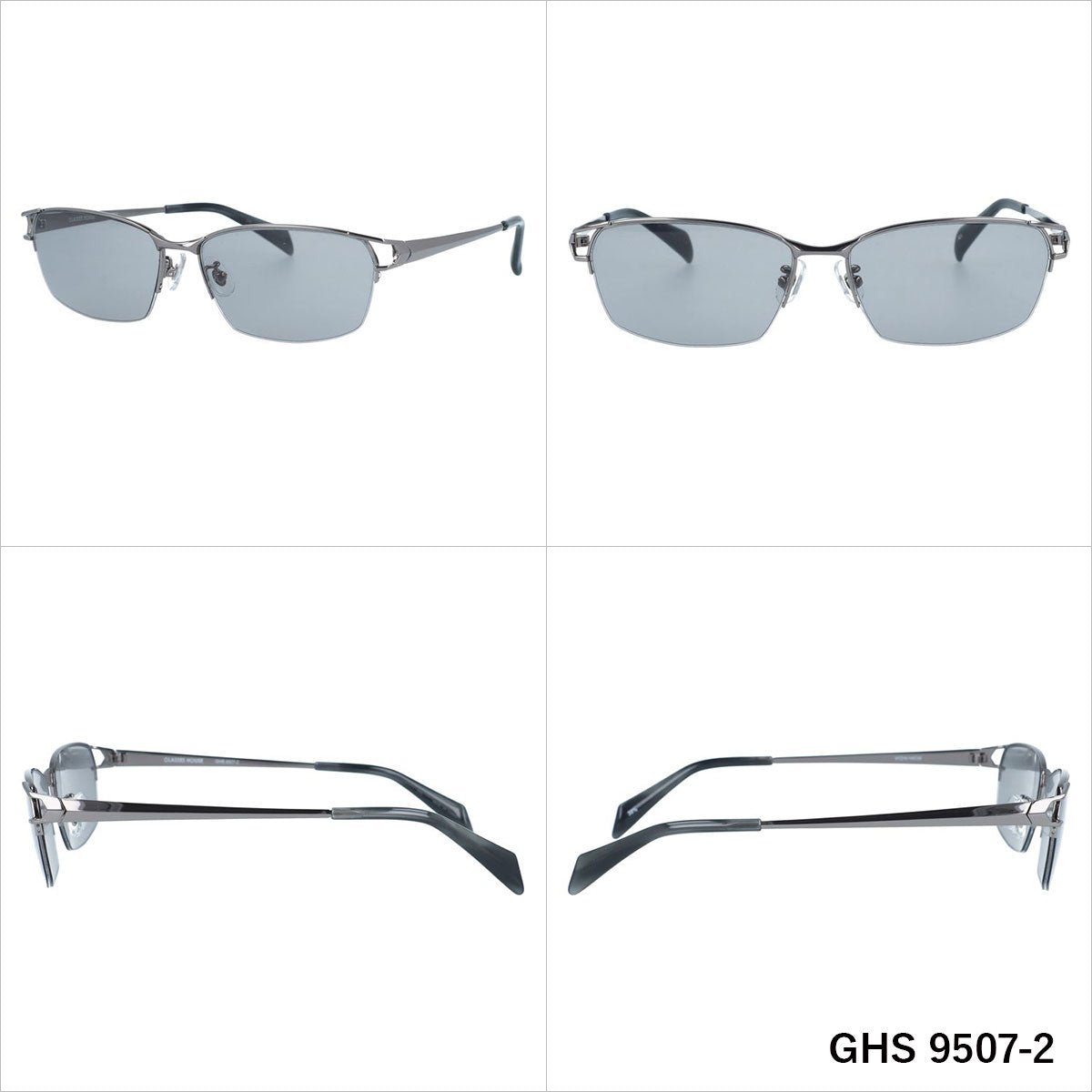 グラスハウス サングラス アジアンフィット(フルフィット) 調整可能ノーズパッド(クリングス) GLASSES HOUSE GHS 9507 57サイズ 全3カラー スクエア型 ユニセックス メンズ レディース 国内正規品