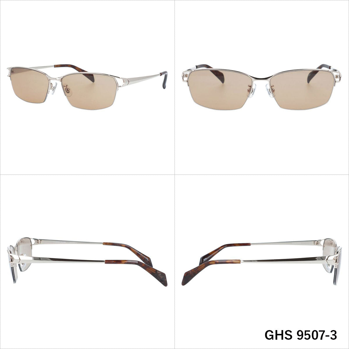 グラスハウス サングラス アジアンフィット(フルフィット) 調整可能ノーズパッド(クリングス) GLASSES HOUSE GHS 9507 57サイズ 全3カラー スクエア型 ユニセックス メンズ レディース 国内正規品