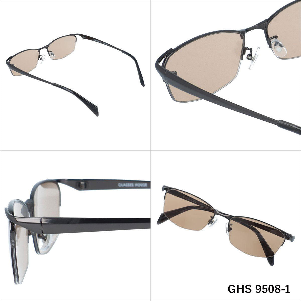 グラスハウス サングラス アジアンフィット(フルフィット) 調整可能ノーズパッド(クリングス) GLASSES HOUSE GHS 9508 56サイズ 全3カラー スクエア型 ユニセックス メンズ レディース 国内正規品