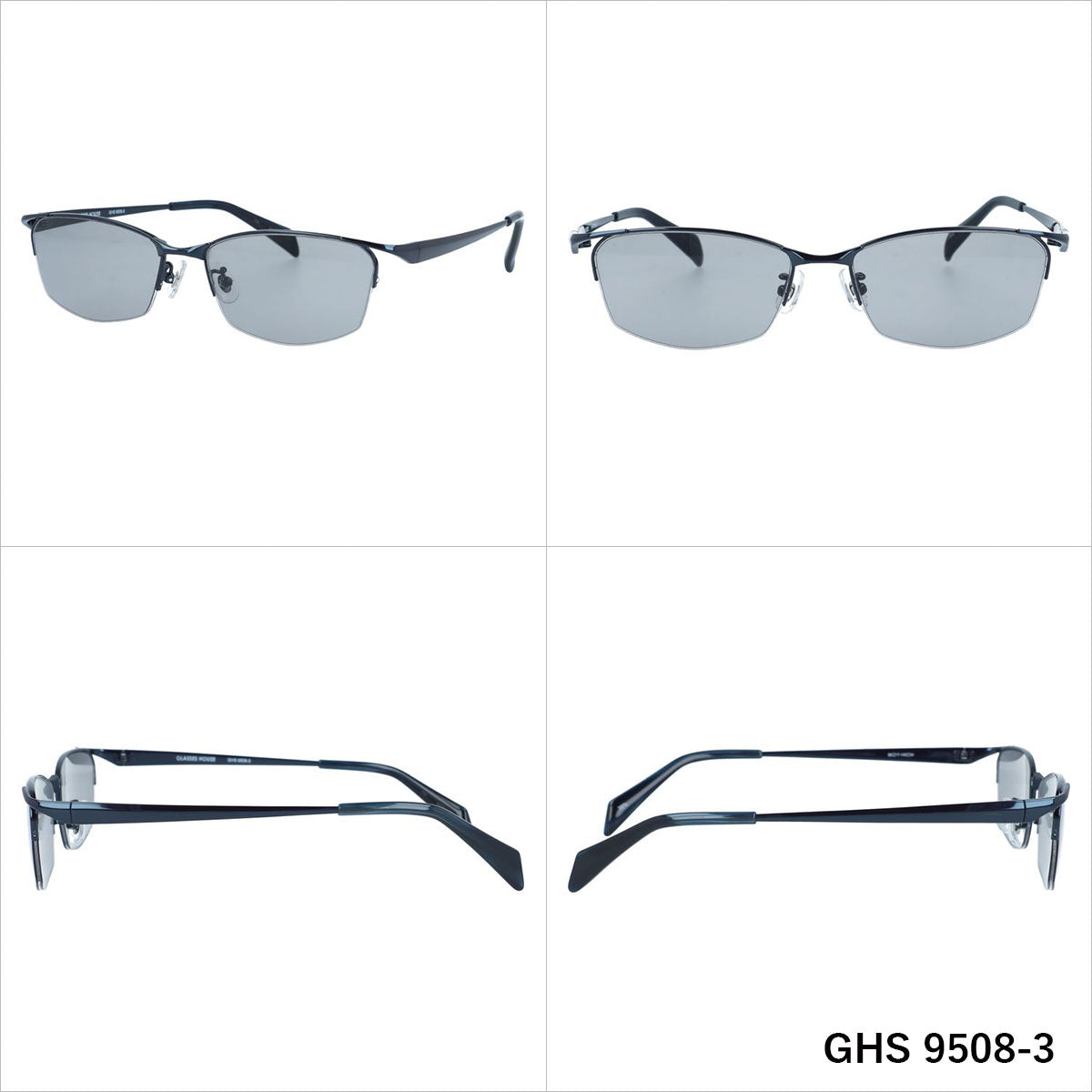 グラスハウス サングラス アジアンフィット(フルフィット) 調整可能ノーズパッド(クリングス) GLASSES HOUSE GHS 9508 56サイズ 全3カラー スクエア型 ユニセックス メンズ レディース 国内正規品