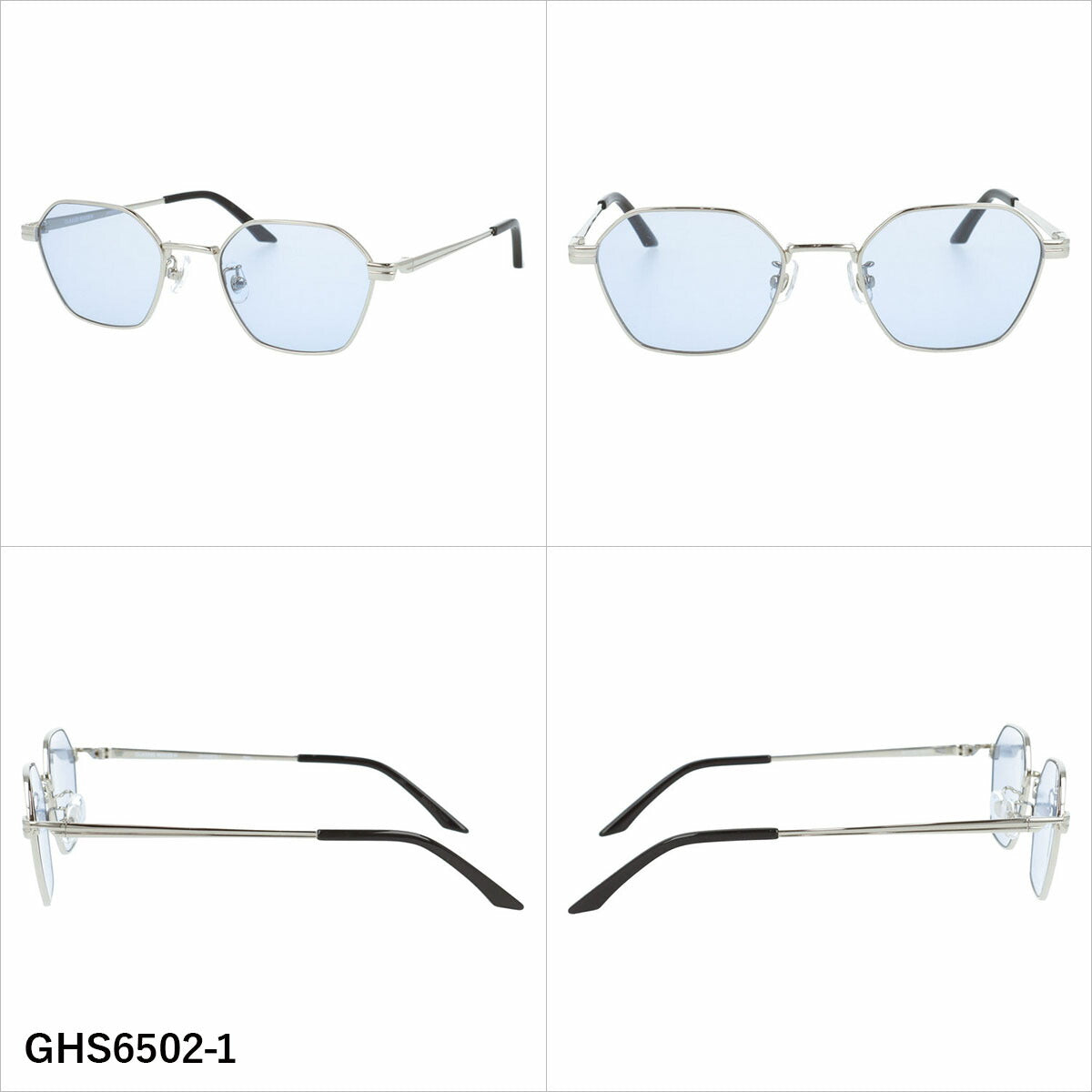 グラスハウス サングラス アジアンフィット(フルフィット) 調整可能ノーズパッド(クリングス) GLASSES HOUSE GHS6502 50サイズ 全3カラー ヘキサゴン型 ユニセックス メンズ レディース