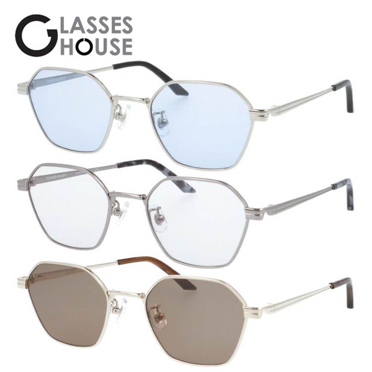 グラスハウス サングラス アジアンフィット(フルフィット) 調整可能ノーズパッド(クリングス) GLASSES HOUSE GHS6502 50サイズ 全3カラー ヘキサゴン型 ユニセックス メンズ レディース