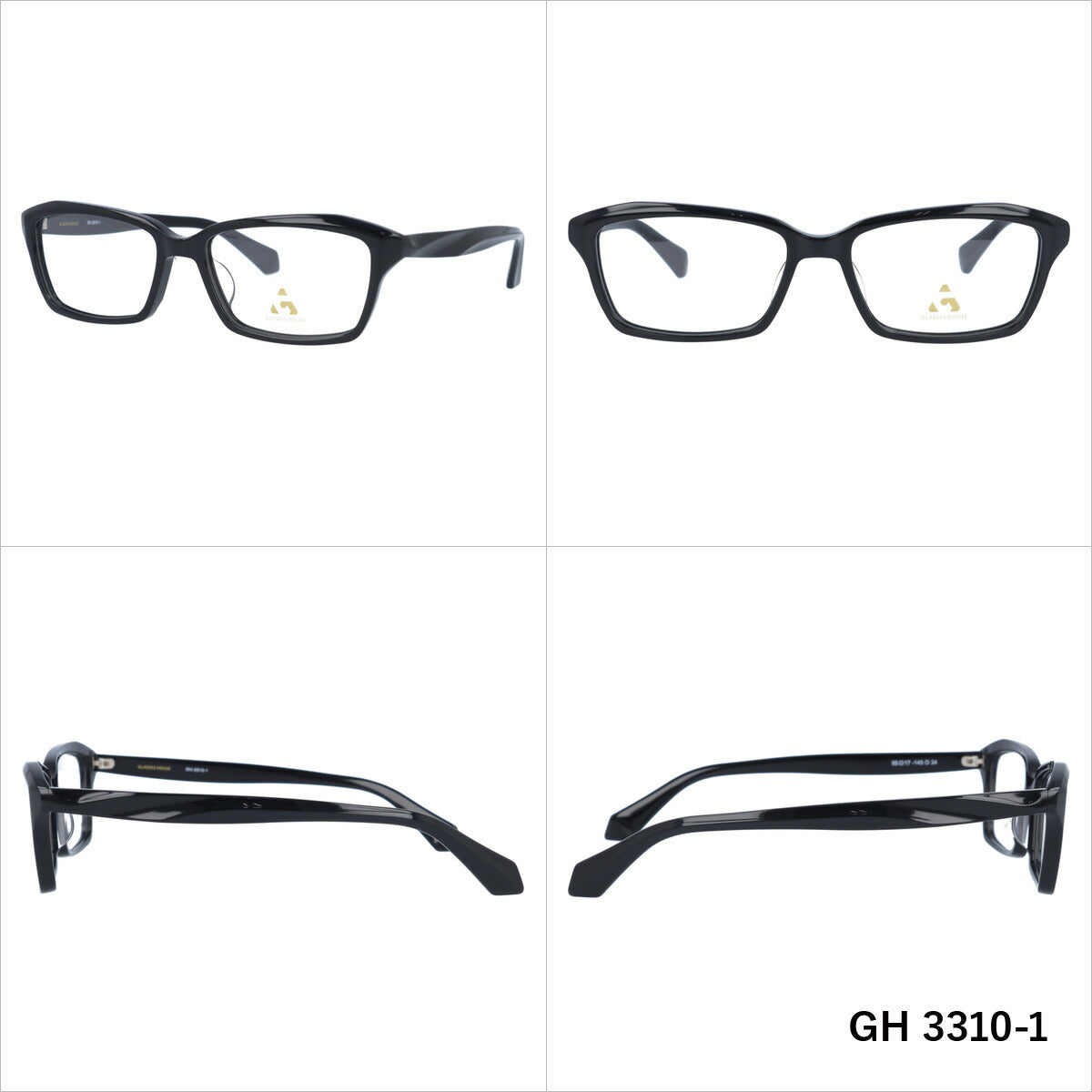 メガネ 眼鏡 度付き 度なし おしゃれ GLASSES HOUSE グラスハウス GH 3310 全4色 55サイズ スクエア型 メンズ レディース UVカット 紫外線 ブランド サングラス 伊達 ダテ|老眼鏡・PCレンズ・カラーレンズ・遠近両用対応可能 ラッピング無料