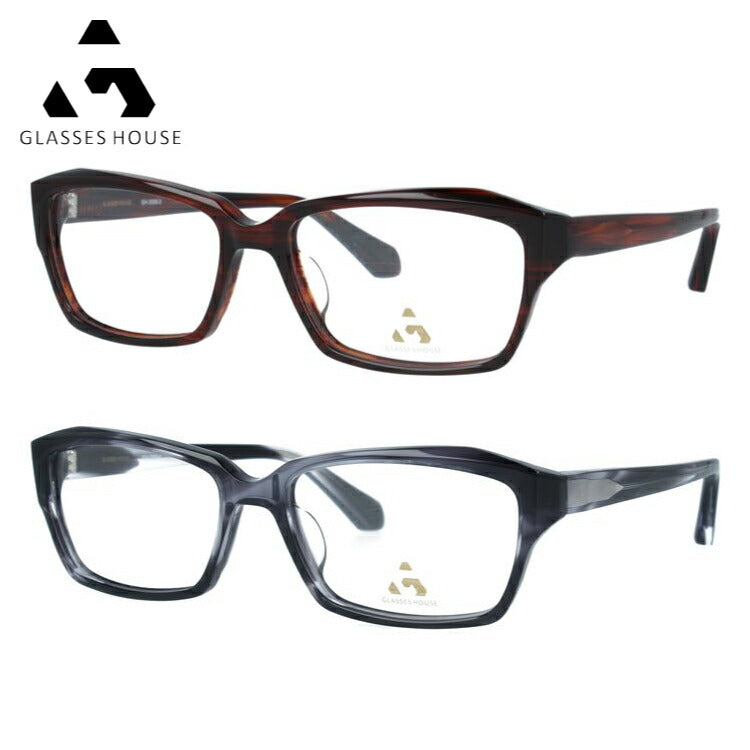 グラスハウス メガネ 眼鏡 フレーム 度付き 伊達 カラーレンズ メンズ レディース ブランド GH 3306 56 スクエア | 老眼鏡 PCレンズ ブルーライトカット 遠近両用 対応可能 紫外線 対策 おすすめ 人気 プレゼント