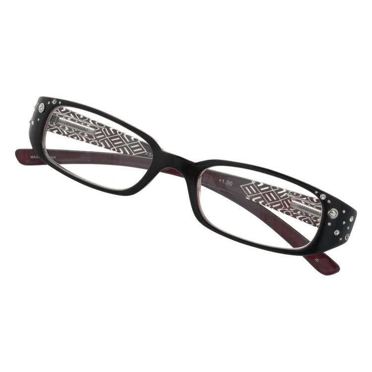 老眼鏡 シニアグラス リーディンググラス X SCENE XS01 ラインストーンがキュートな老眼鏡 メンズ レディース 父の日 母の日 敬老の日 ラッピング無料