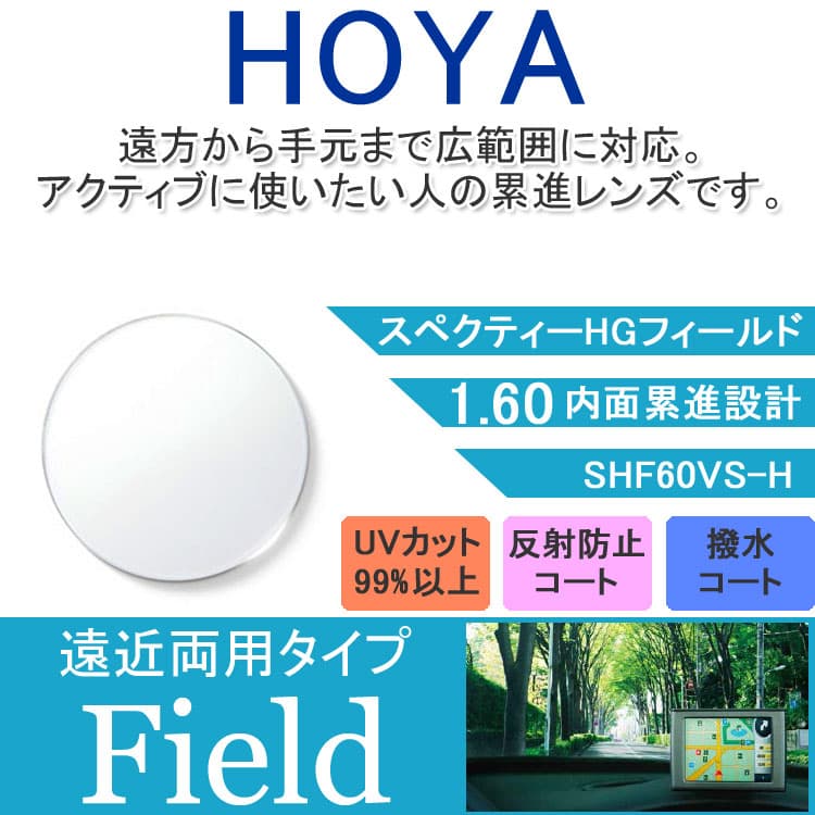 【度付き / 遠近 透明レンズ】HOYA 内面累進設計 1.60 SHF60VS-H 薄型レンズ テレビ パソコン スマートフォン 度あり UVカット サングラス 眼鏡 メガネ レンズ交換費無料 他店フレーム交換対応 カラーレンズ対応|左右 2枚1組