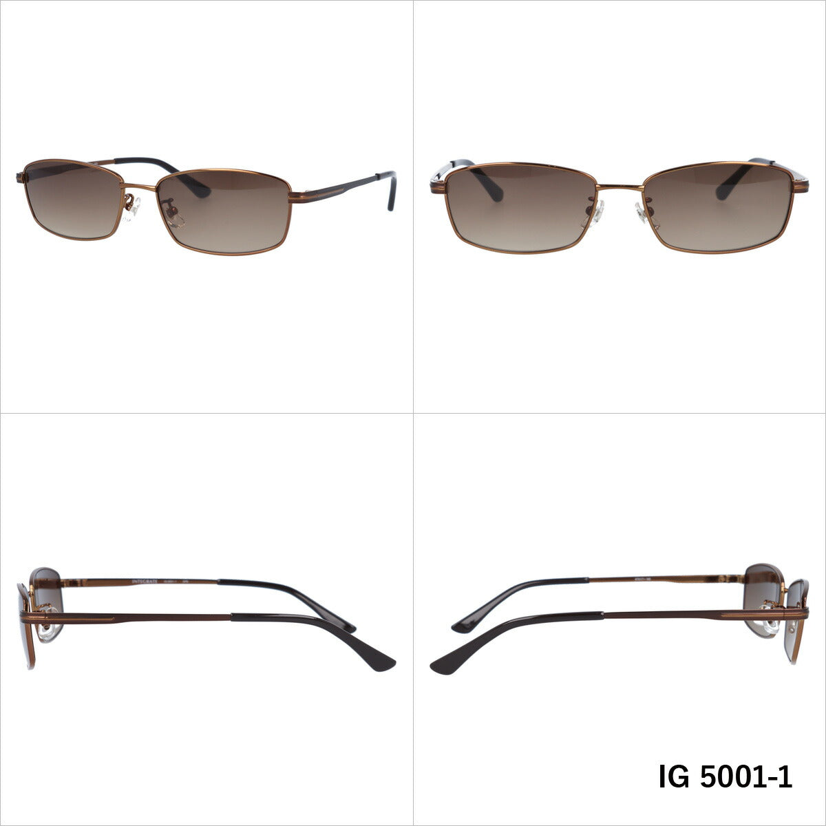 おしゃれ サングラス INTEGRATE インテグレート IG 5001 全3色 57サイズ アジアンフィット スクエア型 メンズ レディース UVカット 紫外線 対策 ブランド 眼鏡 メガネ アイウェア 人気 おすすめ ラッピング無料