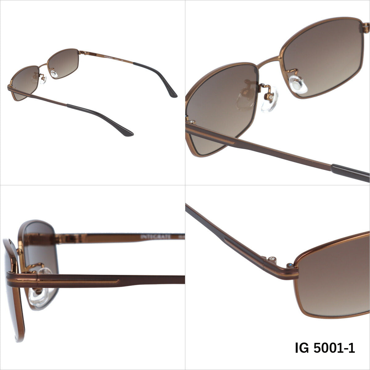 おしゃれ サングラス INTEGRATE インテグレート IG 5001 全3色 57サイズ アジアンフィット スクエア型 メンズ レディース UVカット 紫外線 対策 ブランド 眼鏡 メガネ アイウェア 人気 おすすめ ラッピング無料