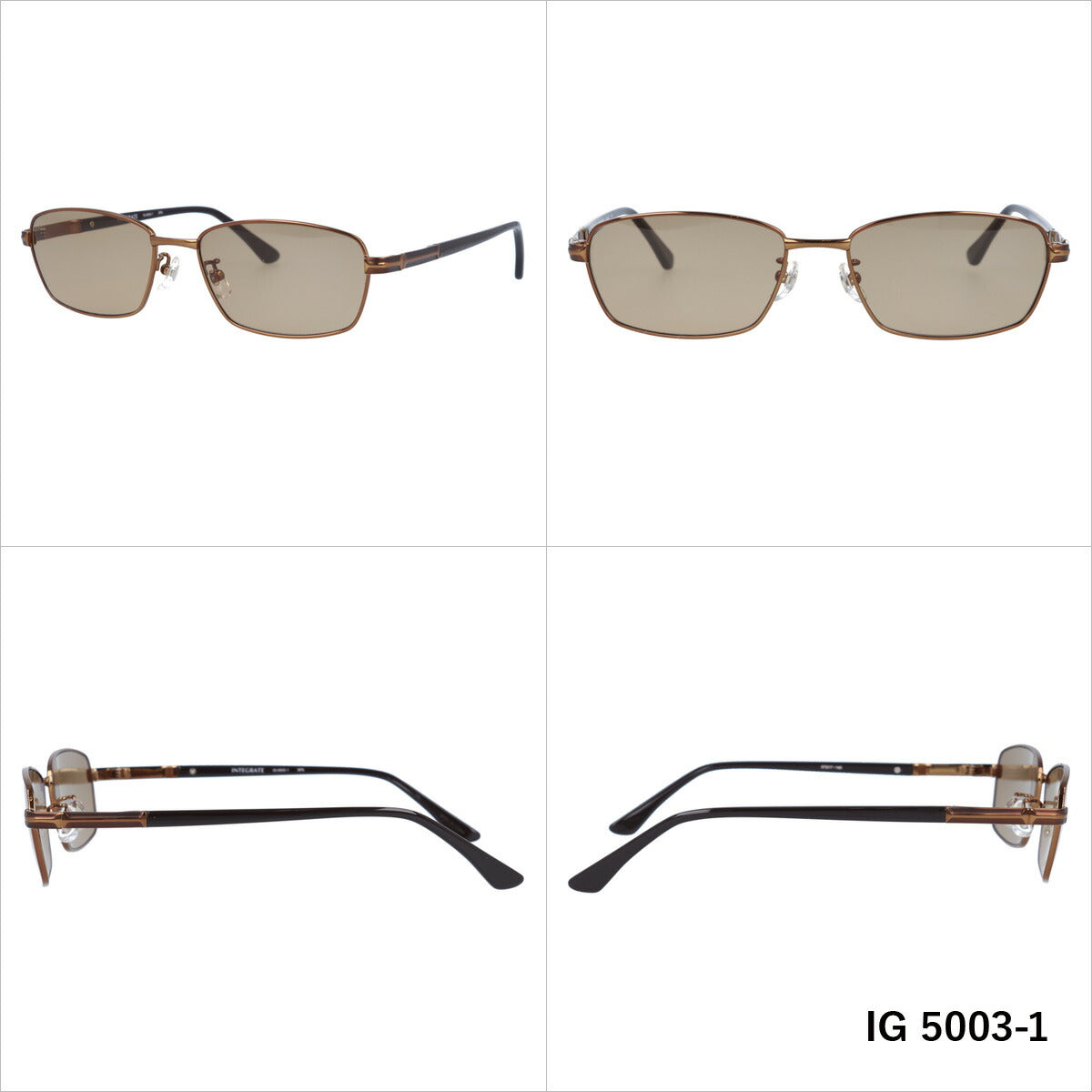おしゃれ サングラス INTEGRATE インテグレート IG 5003 全3色 57サイズ アジアンフィット スクエア型 メンズ レディース UVカット 紫外線 対策 ブランド 眼鏡 メガネ アイウェア 人気 おすすめ ラッピング無料
