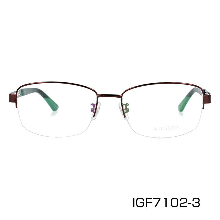 メガネ 眼鏡 おしゃれ INTEGRATE インテグレート IGF 7102 全3色 58サイズ スクエア型 レディース 女性 UVカット 紫外線 ブランド サングラス 伊達 ダテラッピング無料